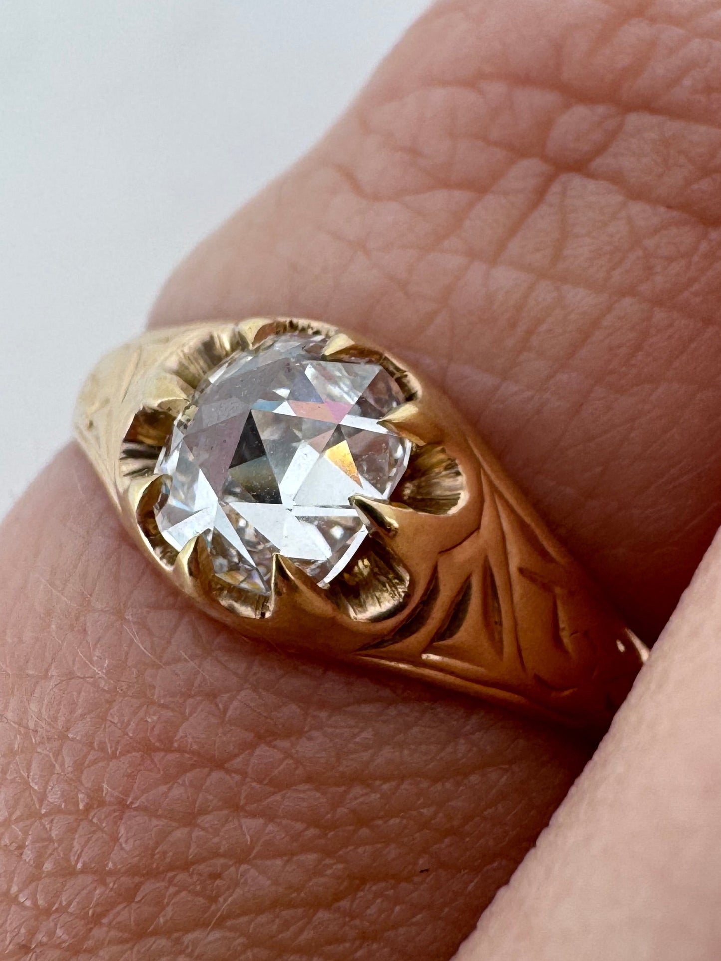 0.61ct Rose Cut Diamond Ring (Sweden) - Art Deco Era