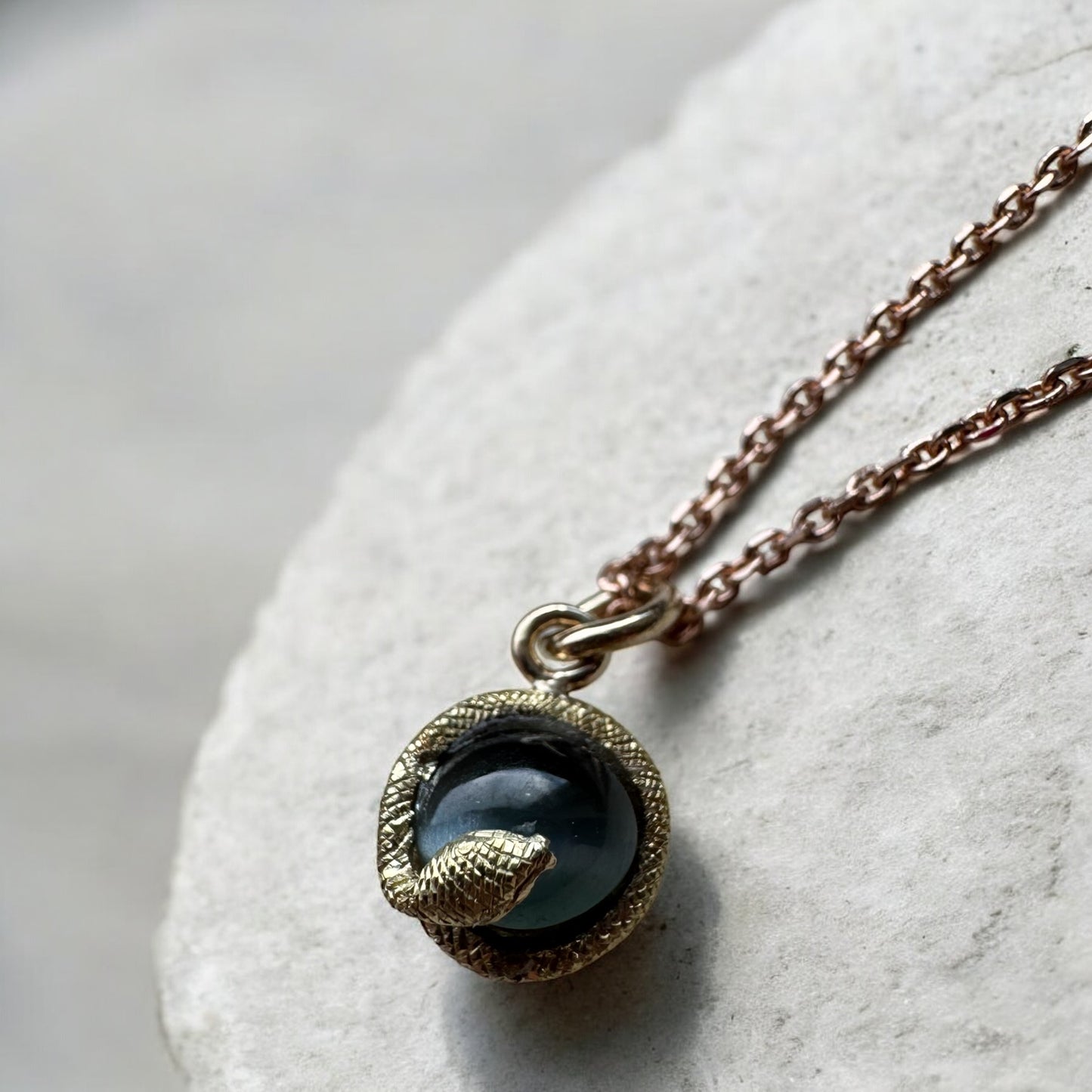 14K Serpent Pendant with Alexandrite - Edwardian Period