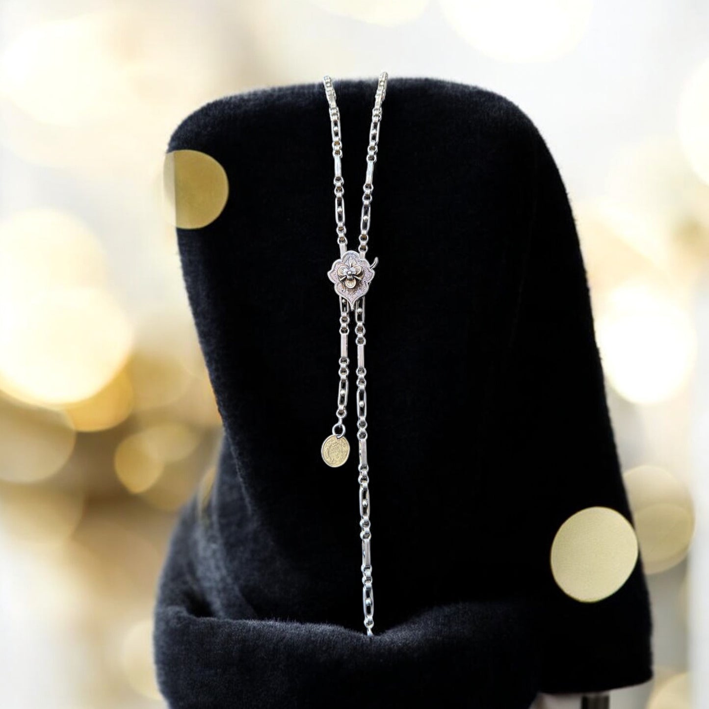 Victorian Period 14K Yellow Gold Slide Necklace