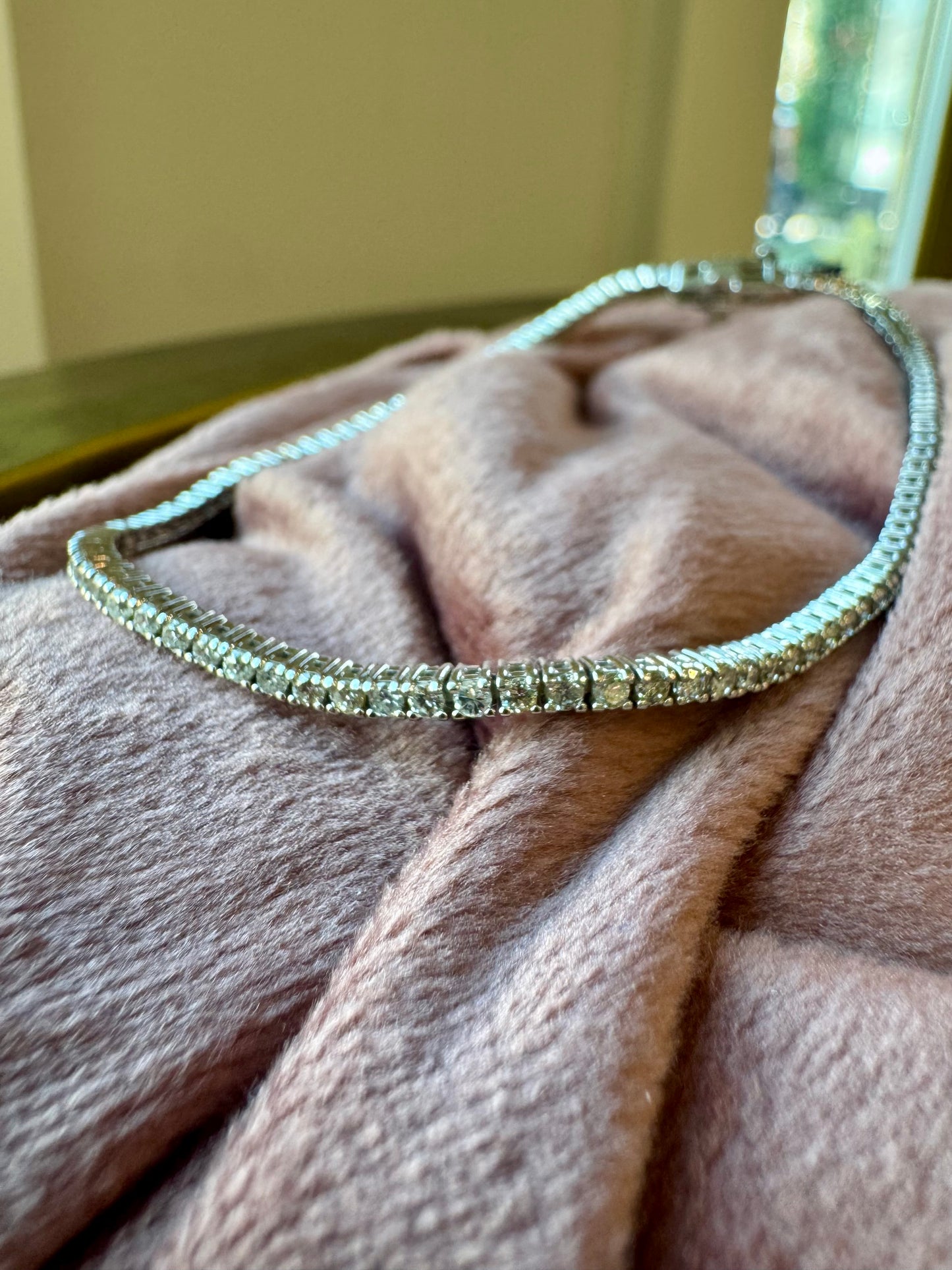 1.55ctw Diamond Tennis Bracelet - 14K White Gold