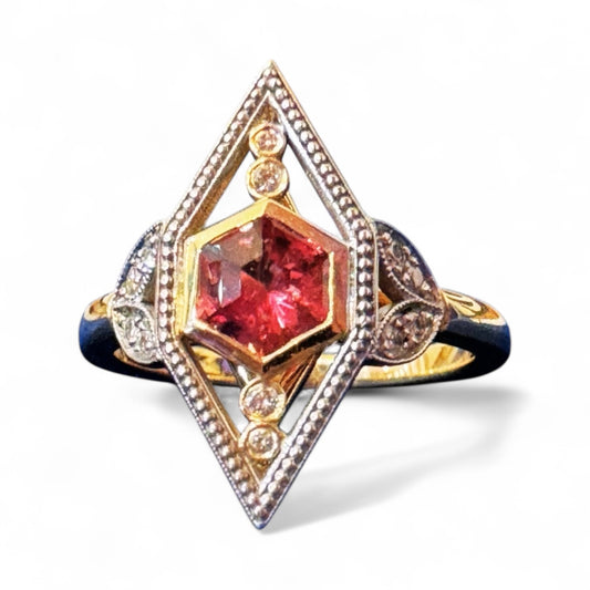 Umbian Garnet & Diamond Ring