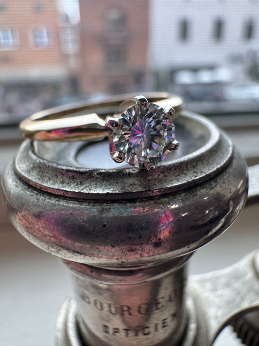 0.38ct Round Diamond Solitaire Ring - 14K Yellow Gold