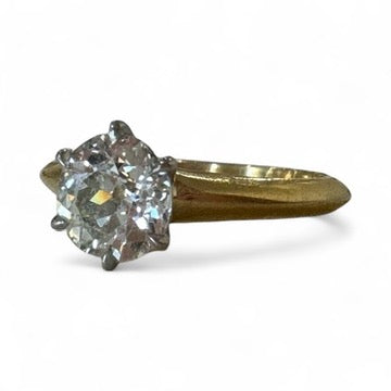 18K Yellow Gold Diamond Designer Engagement Ring
