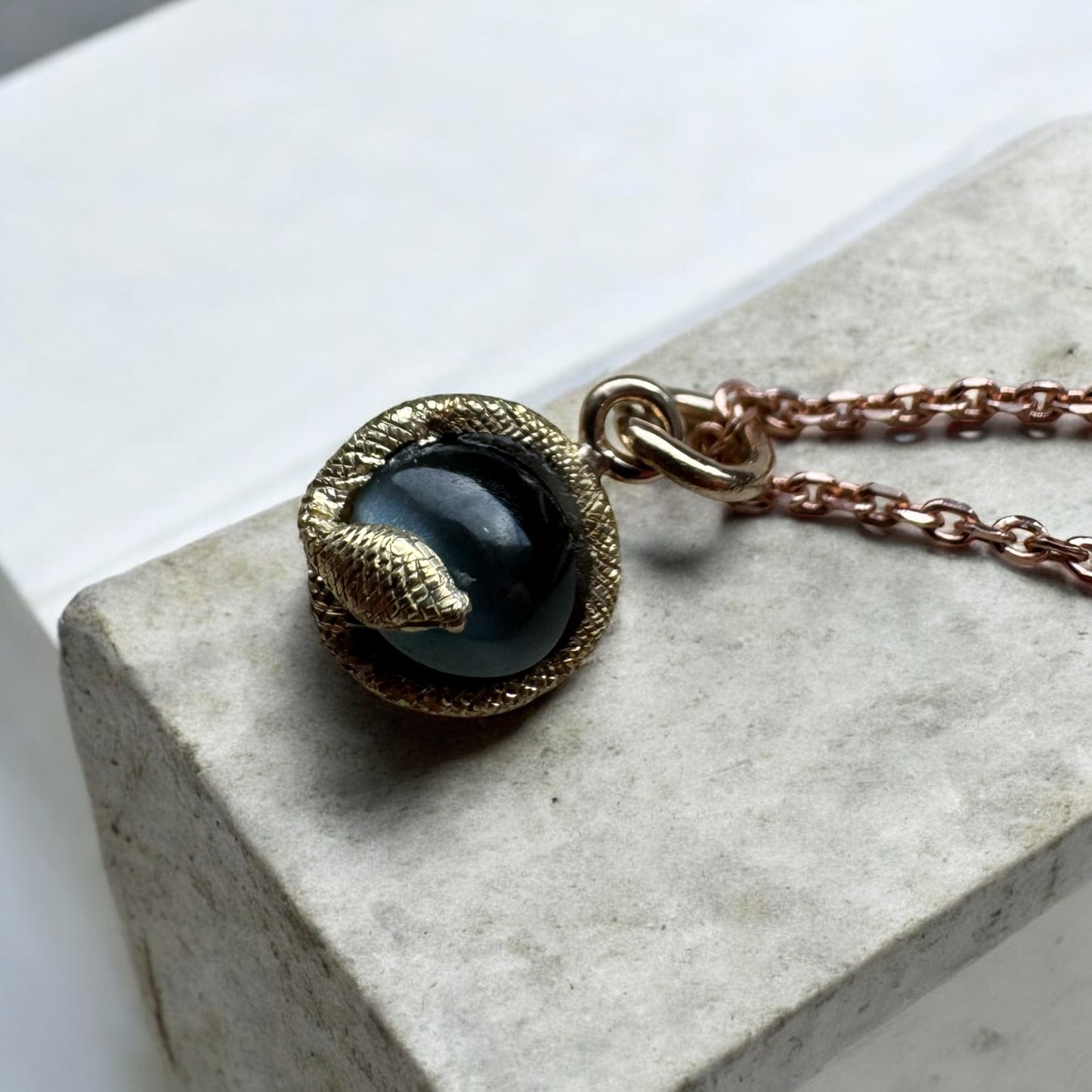 14K Serpent Pendant with Alexandrite - Edwardian Period