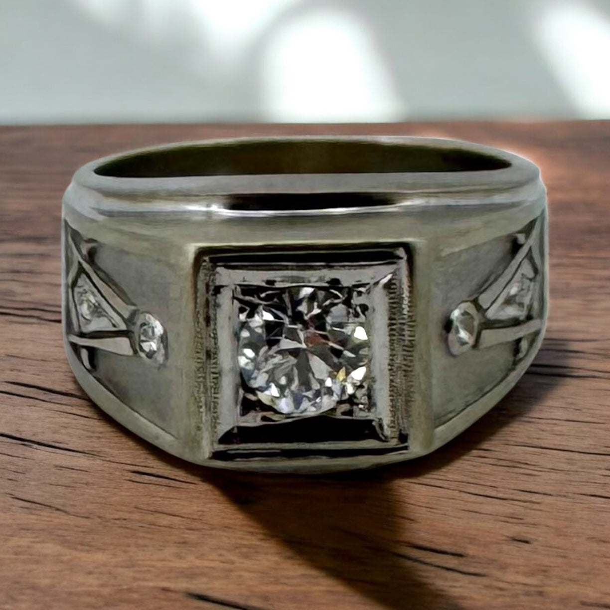 Masonic Diamond Ring - Edwardian Era