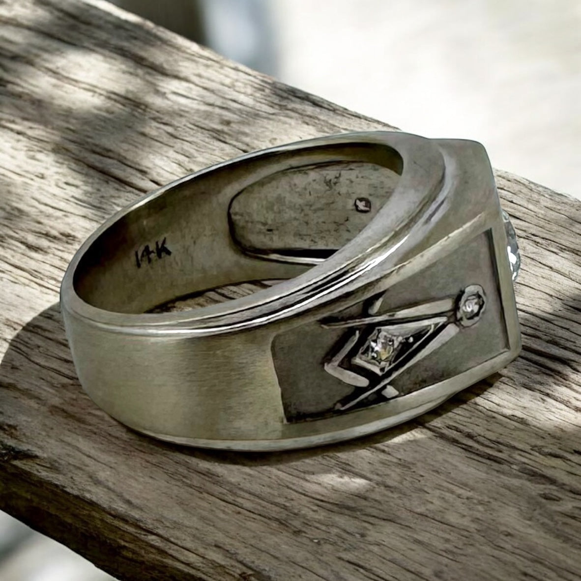 Masonic Diamond Ring - Edwardian Era