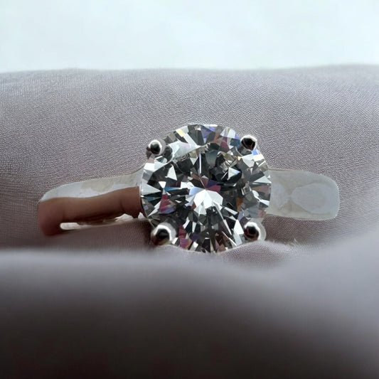 1.01ct Round Diamond Engagement Ring - 14K White Gold
