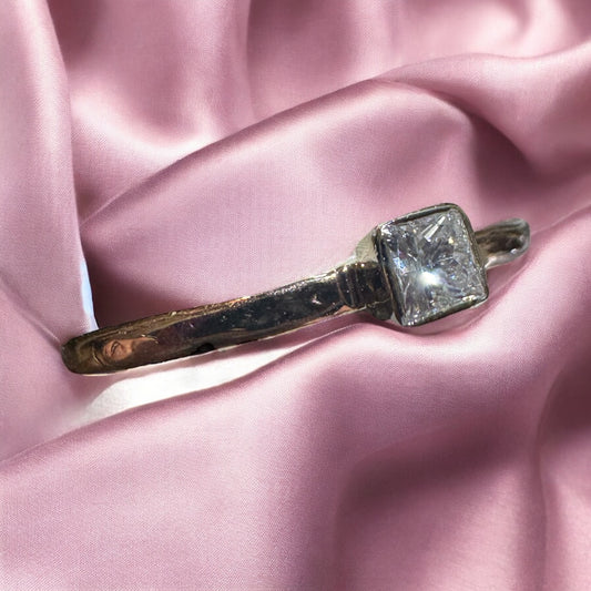 0.20ct Princess-Cut Solitaire Ring - 14K Rose Gold