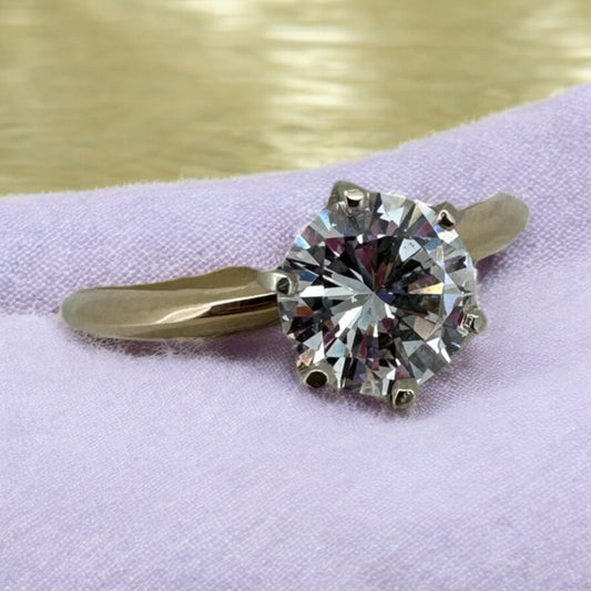 0.75ct Round Diamond Solitaire Ring - 14K Yellow Gold