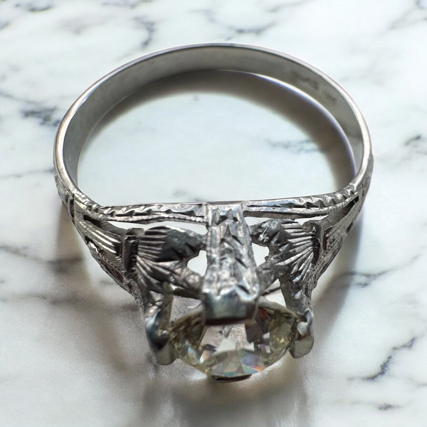 1.07ct European Cut Diamond Ring - Art Deco