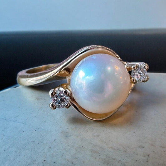South Sea Pearl Ring - 14K Yellow Gold