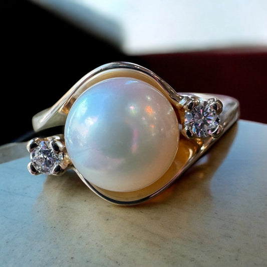 South Sea Pearl Ring - 14K Yellow Gold