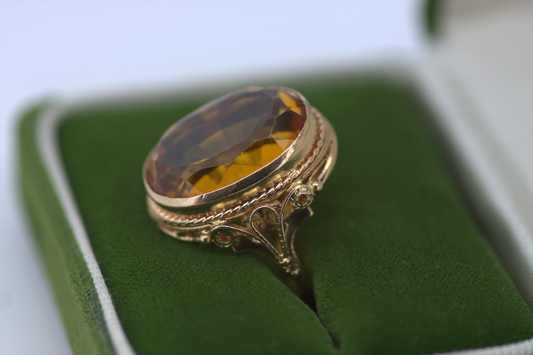 Hand Created Lab Sapphire Ring - Edwardian Era