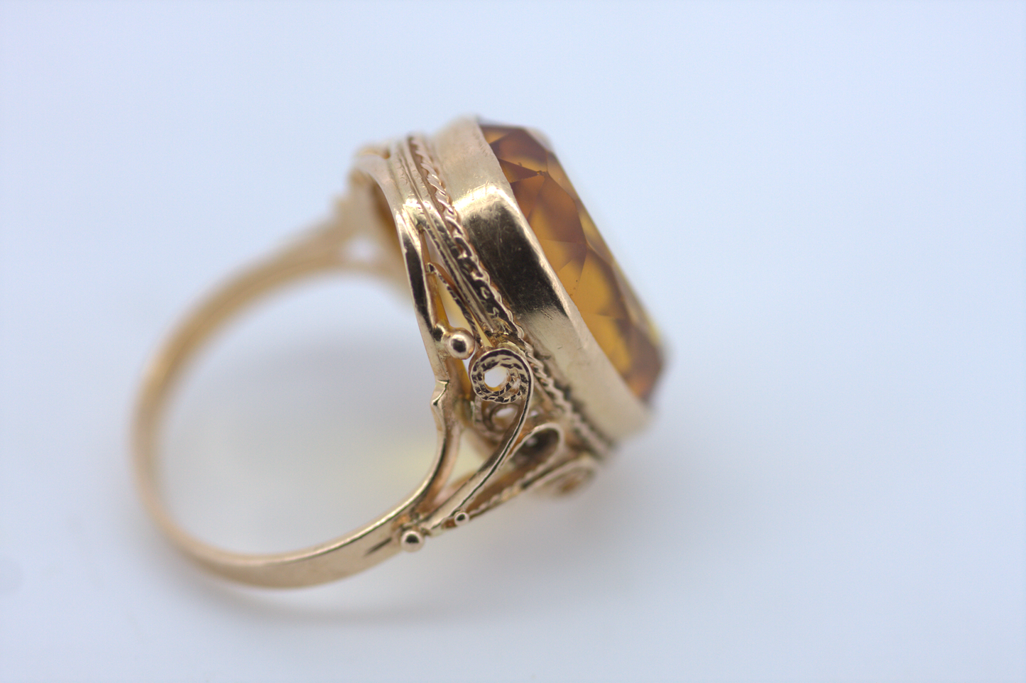 Hand Created Lab Sapphire Ring - Edwardian Era