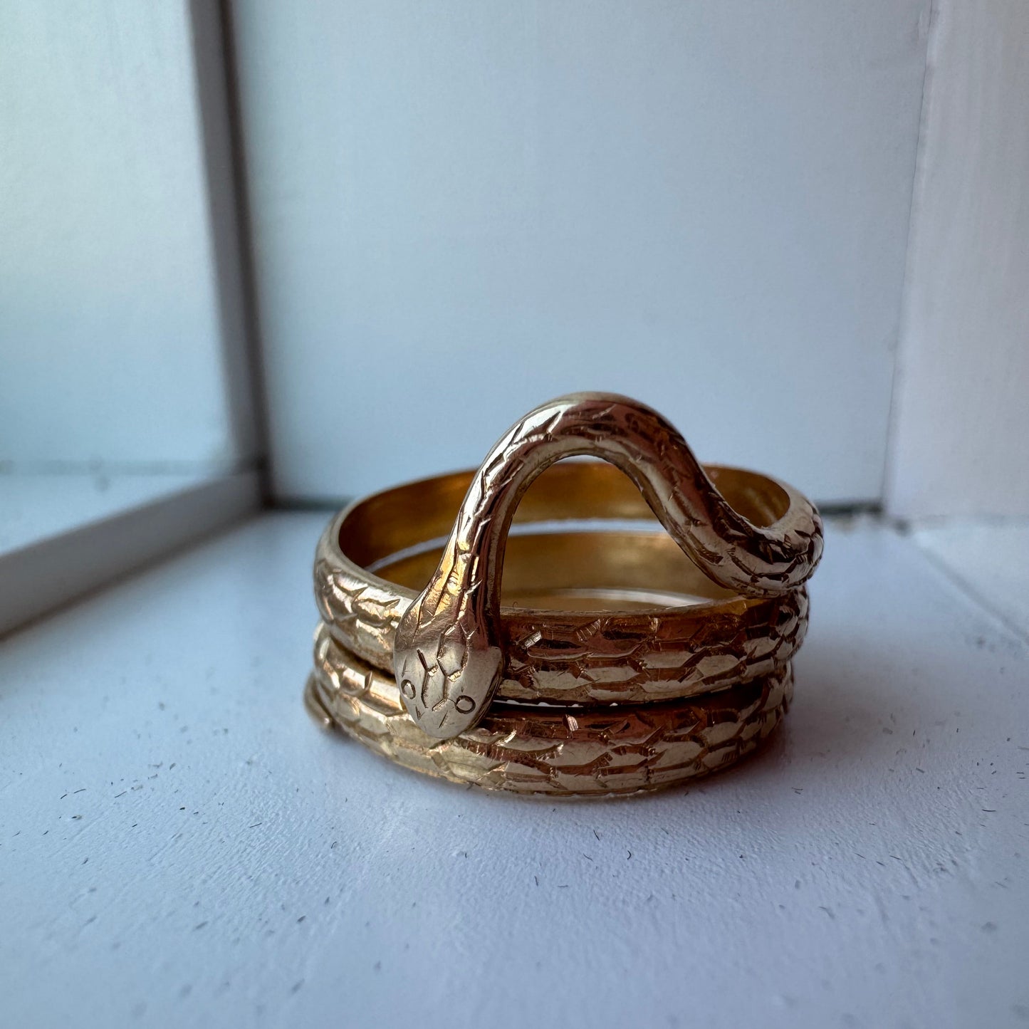 18K Gold Snake Ring - Victorian Era