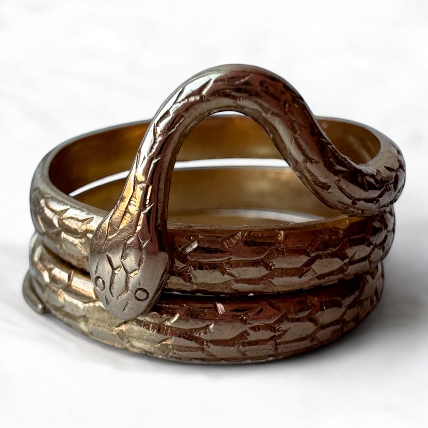 18K Gold Snake Ring - Victorian Era