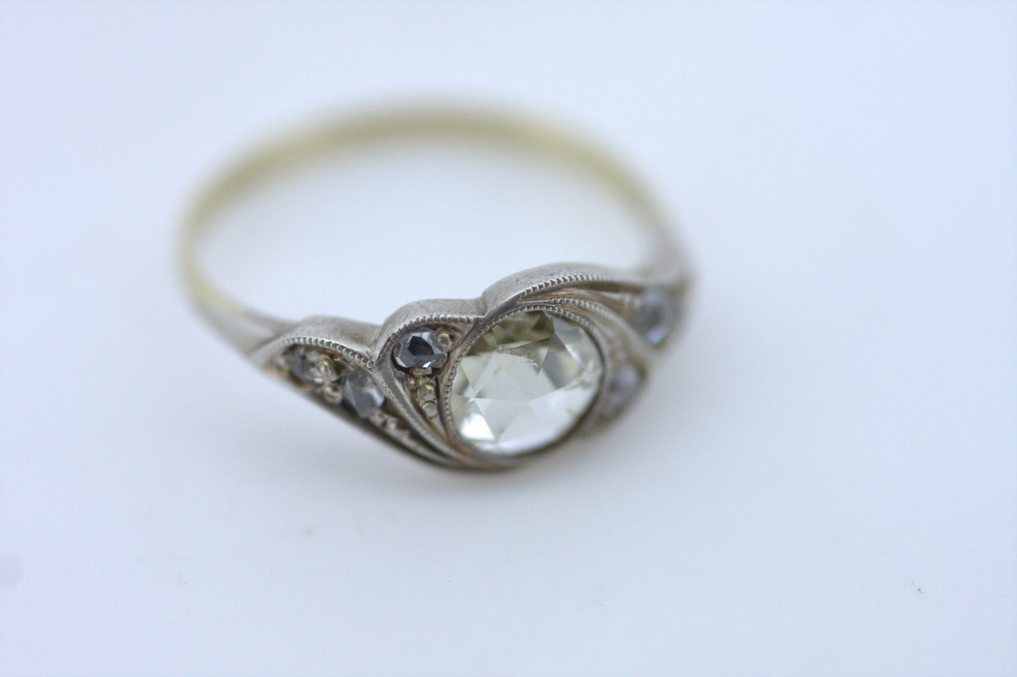 Rose Cut Diamond Ring - Edwardian Era