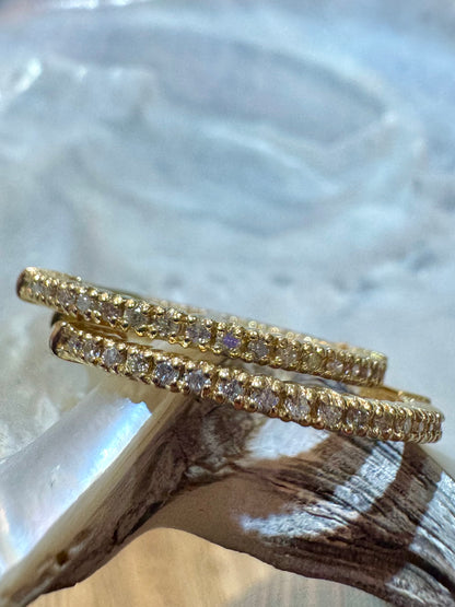 0.60ctw Diamond Hoop Earrings - 14K Yellow Gold