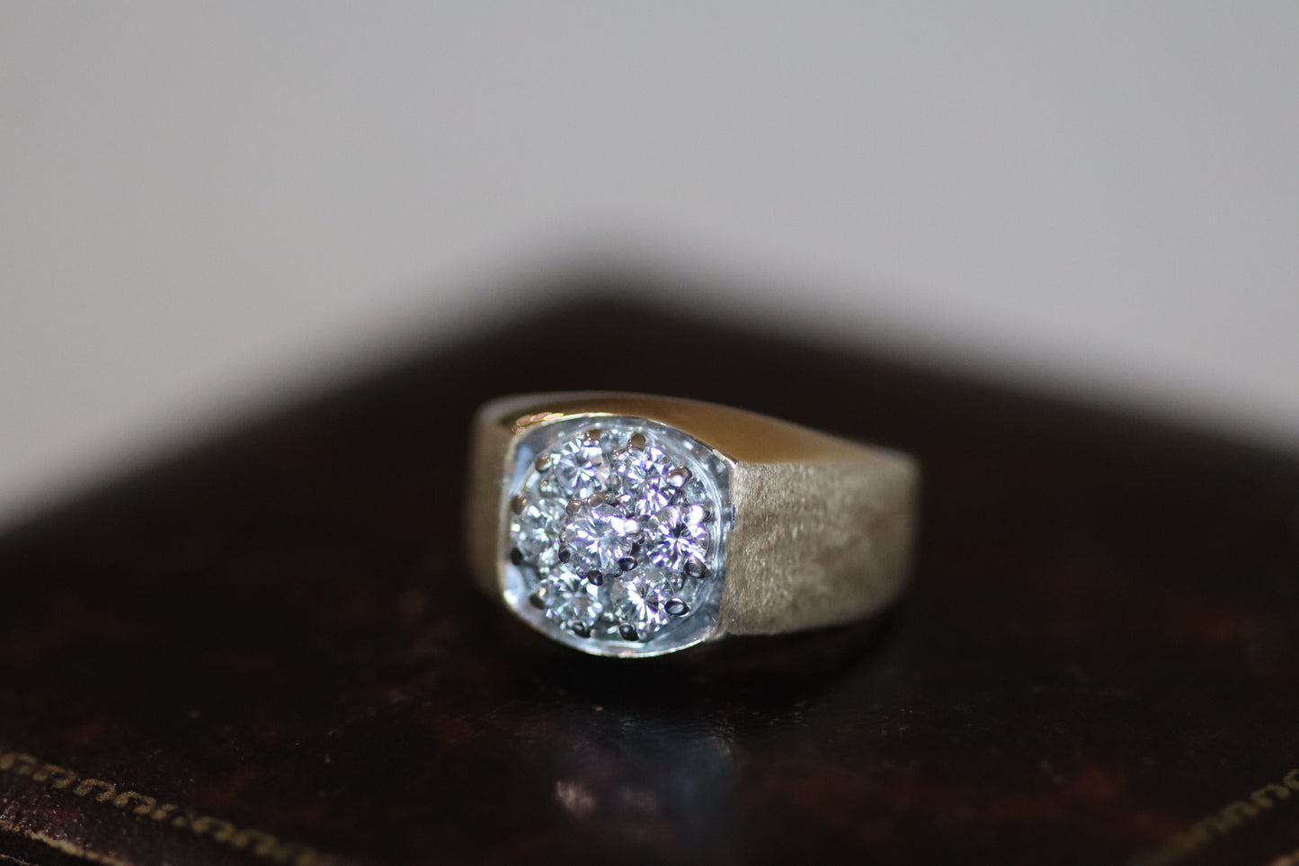 Men’s 1.00ctw Diamond Cluster Ring - 10K Yellow Gold