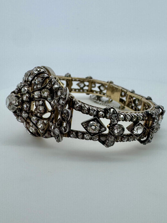 Old Mine Cut Diamond Bracelet - Victorian Era