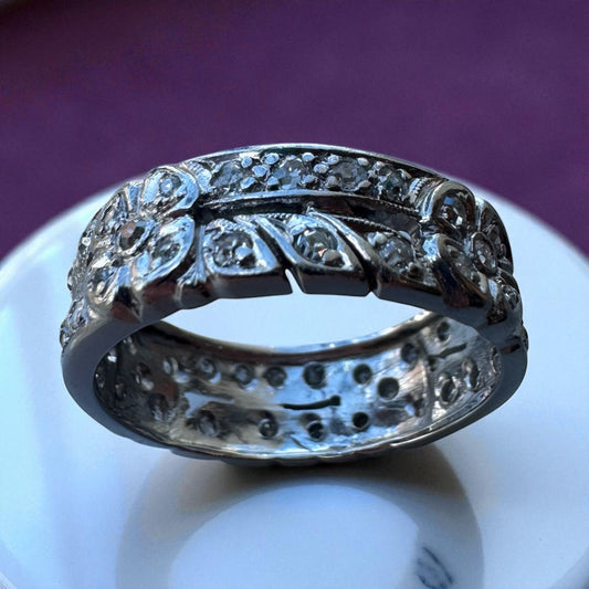 Mine-Cut Diamond Eternity Band - Platinum