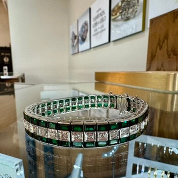 Diamond and Spinel Bracelet