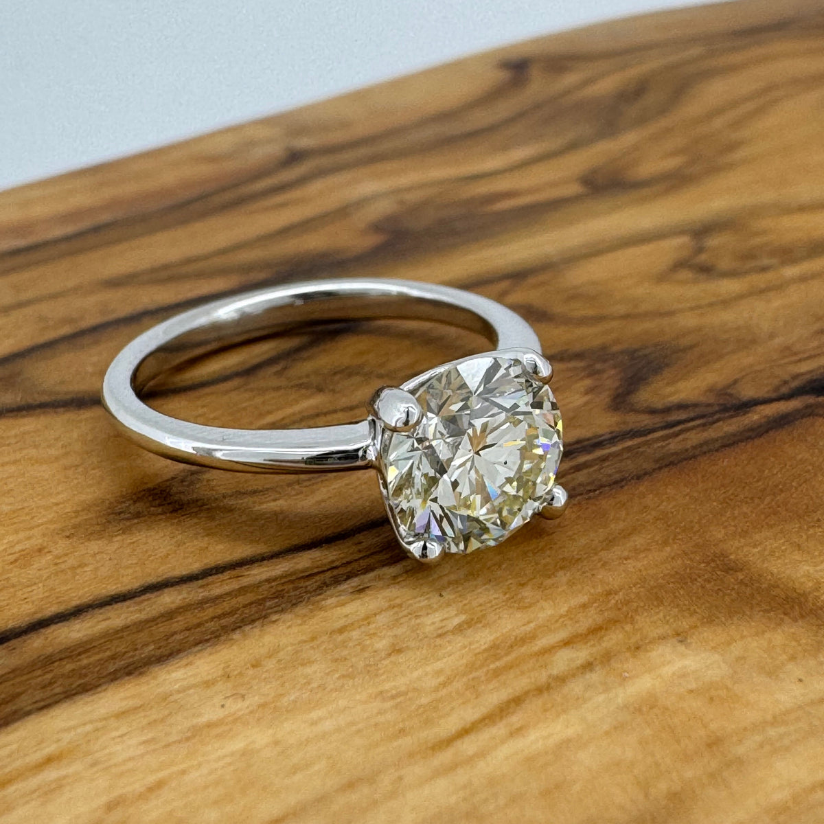 2.03ct Round Brilliant Diamond Solitaire - 14K White Gold