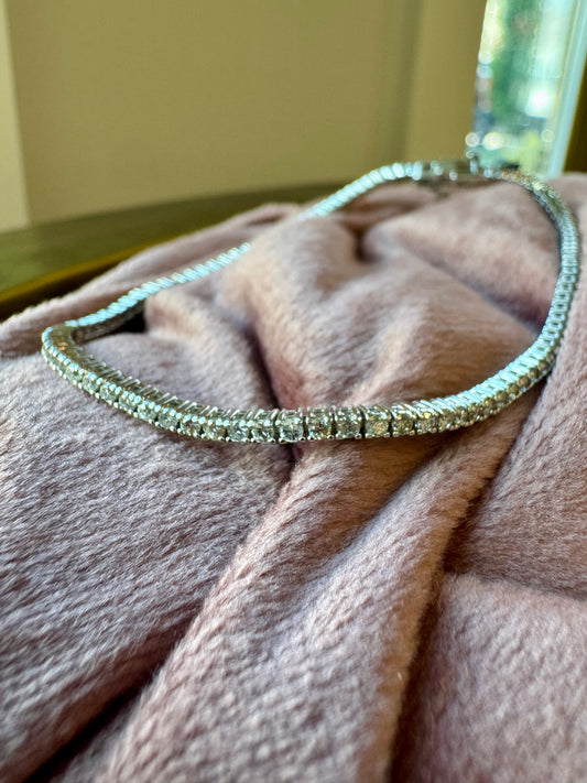 1.55ctw Diamond Tennis Bracelet - 14K White Gold