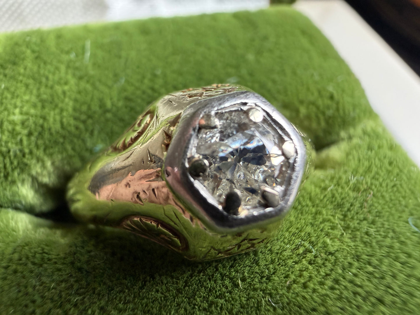 0.43ct European Cut Diamond Solitaire Ring - 14K Two Tone