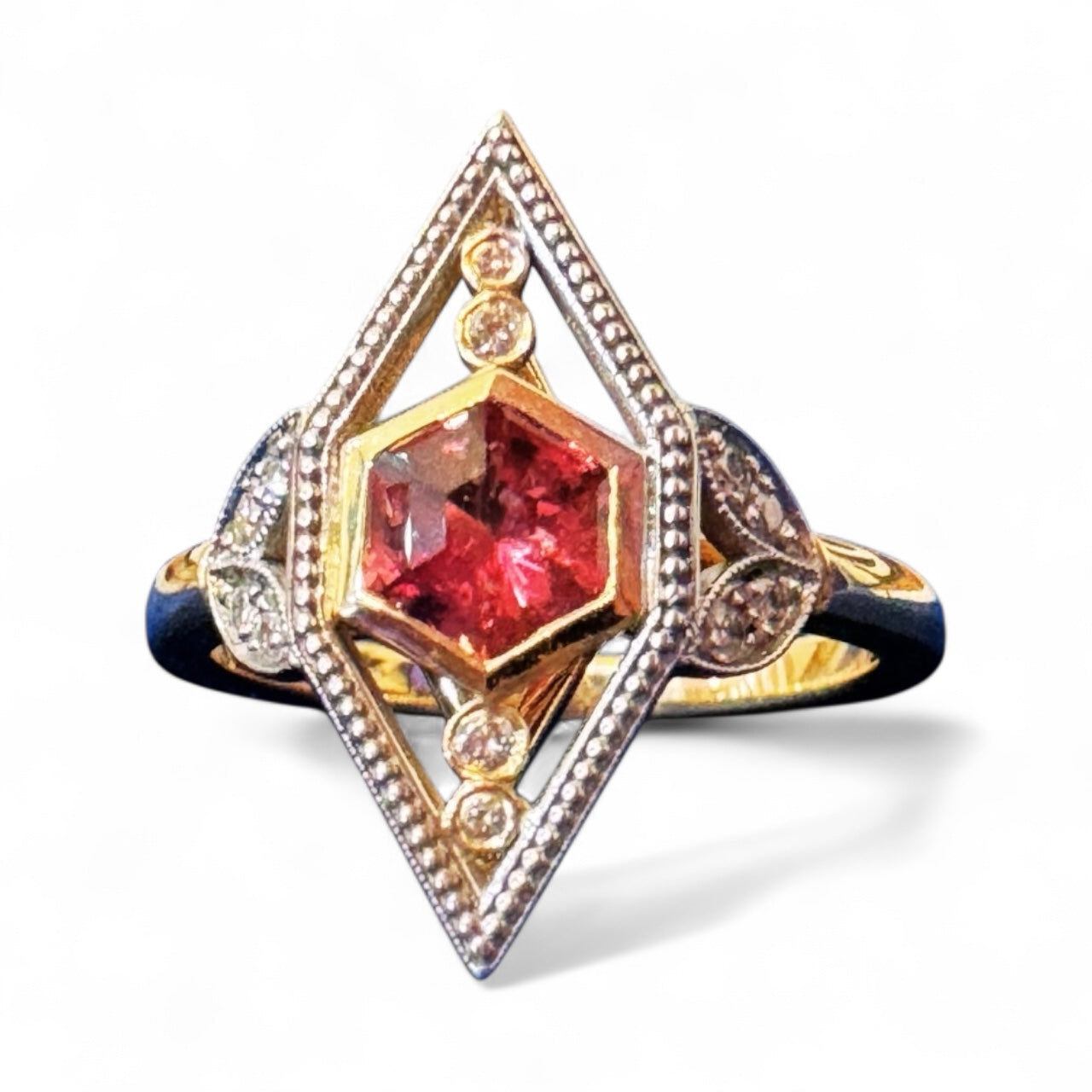 Umbian Garnet & Diamond Ring