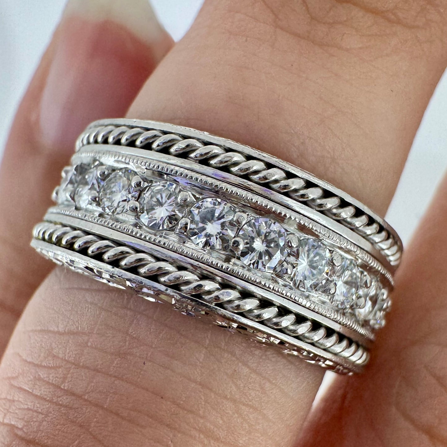 Diamond Rope Eternity Band - Platinum