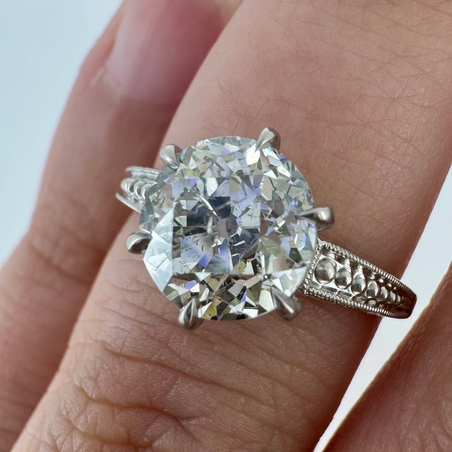 2.51ct Old European Cut Diamond Solitaire - Art Deco