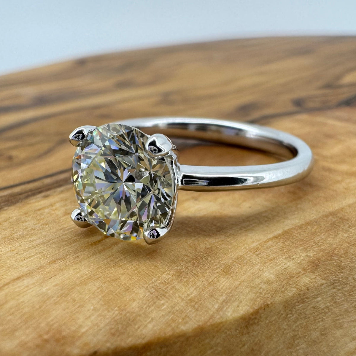 2.03ct Round Brilliant Diamond Solitaire - 14K White Gold