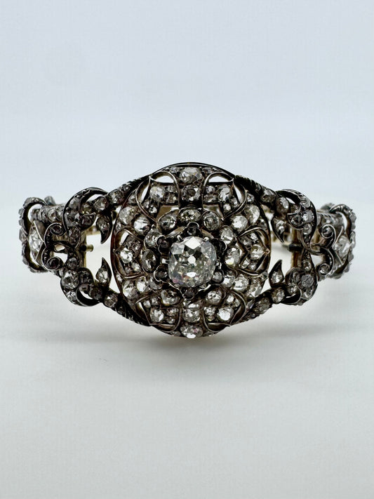Old Mine Cut Diamond Bracelet - Victorian Era