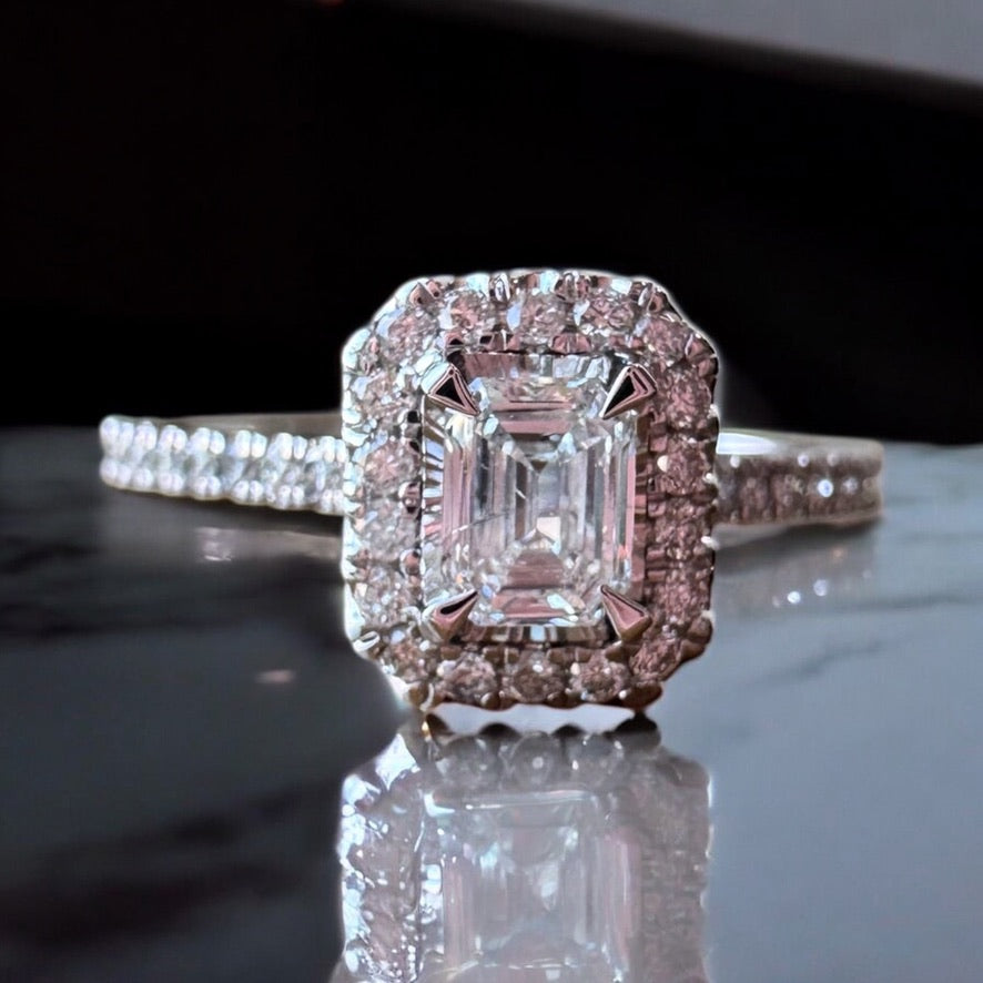 Emerald Cut Diamond Engagement Ring