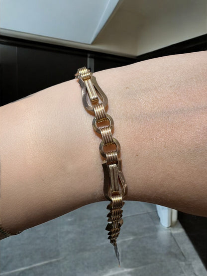 13K Rose Gold Harp Bracelet - Victorian Era
