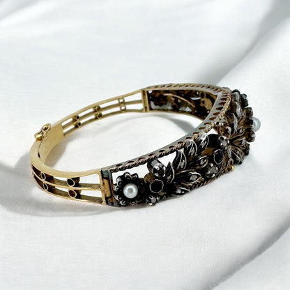 Diamond, Pearl, and Ruby Bracelet - Georgian Era