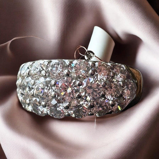Wide 3.03ctw Diamond Band - Platinum