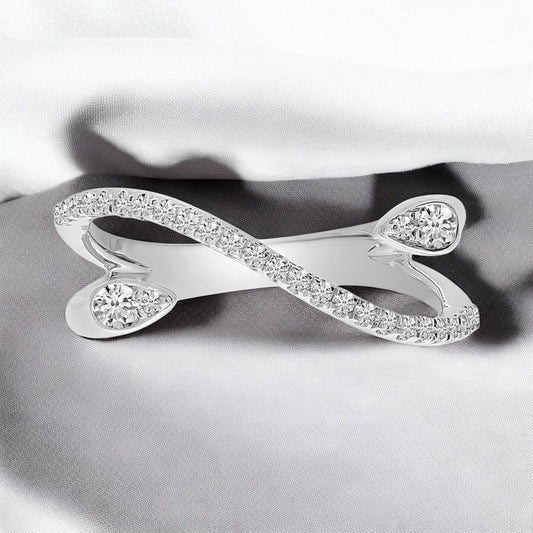 Diamond Peek-a-Boo Ring - 14K White Gold