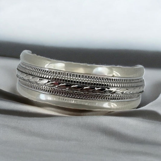 Men's Wedding Band - 14K White Gold