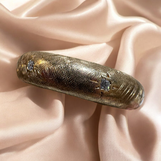 Textured Diamond Band - 14K Yellow Gold