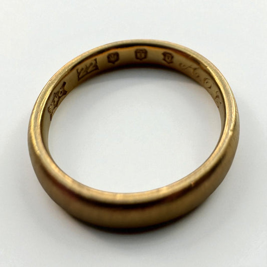 22K Yellow Gold Wedding Band - Early 1900s