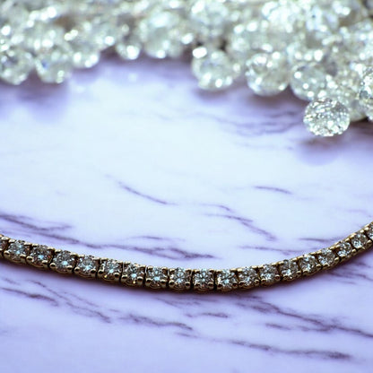 3.11ctw Diamond Tennis Bracelet - 14K Yellow Gold