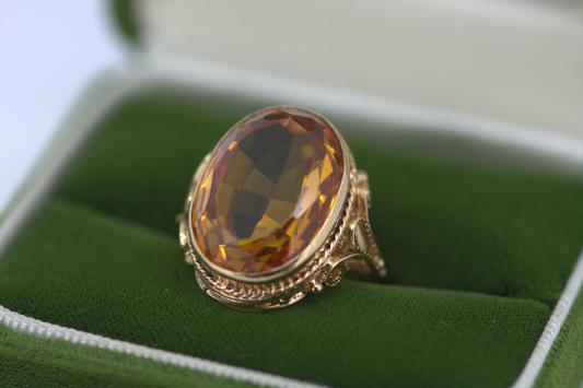 Hand Created Lab Sapphire Ring - Edwardian Era