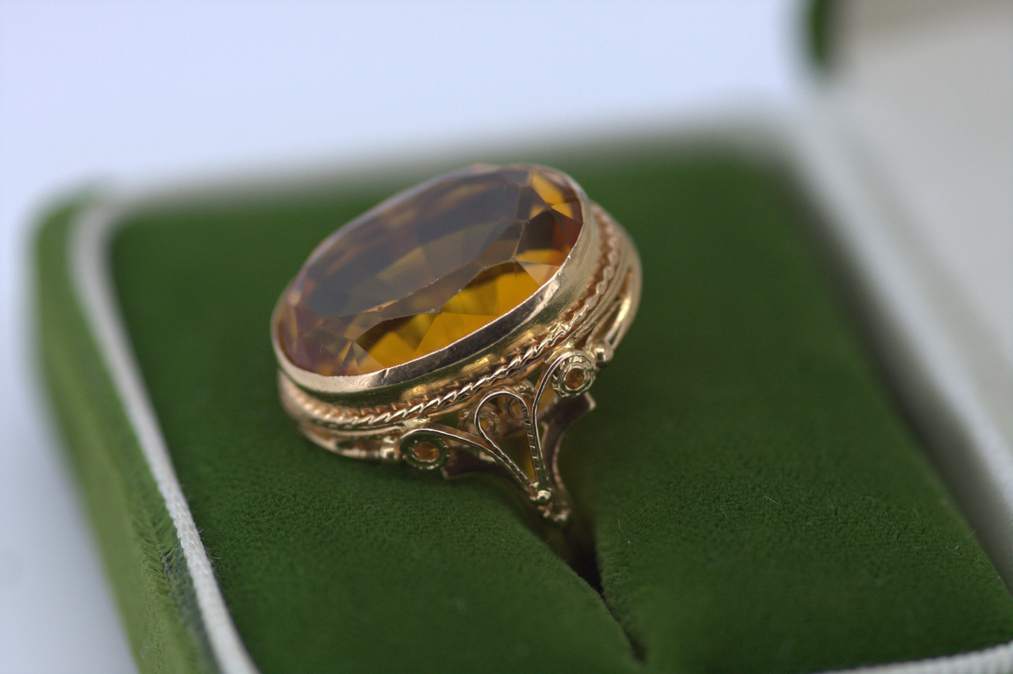 Hand Created Lab Sapphire Ring - Edwardian Era