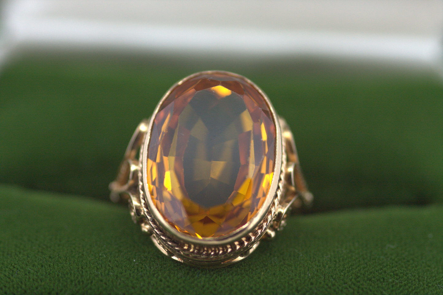 Hand Created Lab Sapphire Ring - Edwardian Era