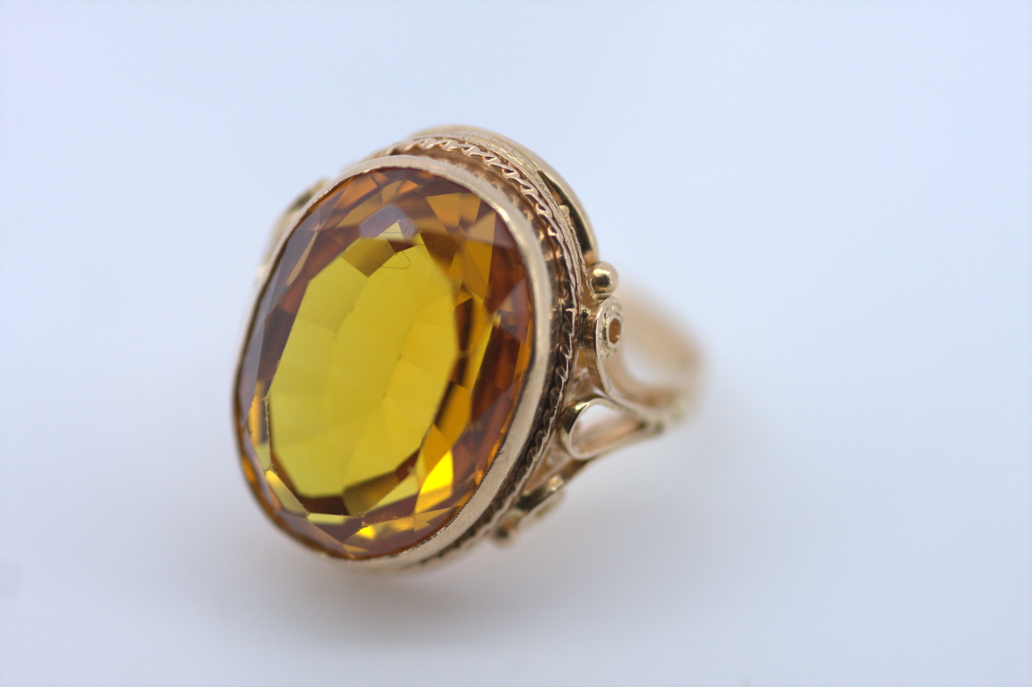 Hand Created Lab Sapphire Ring - Edwardian Era