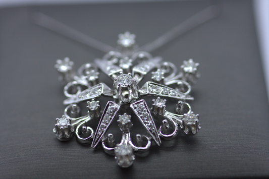 Diamond Star Brooch - Art Deco