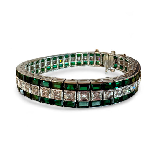 Diamond and Spinel Bracelet